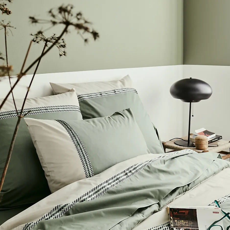 Linnea Housse de couette 200x200 cm percale coton NOA vert Kaki Best