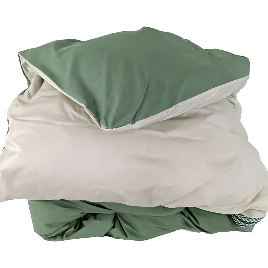 Linnea Housse de couette 200x200 cm percale coton NOA vert Kaki Best