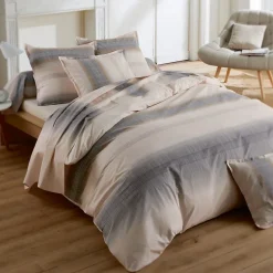 Linnea Housse de couette 260x240 cm percale coton ESTEBAN Beige Hot