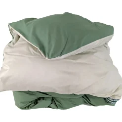 Linnea Housse de couette 260x240 cm percale coton NOA vert Kaki