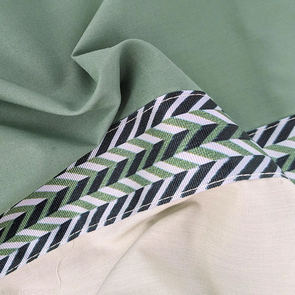 Linnea Housse de couette 260x240 cm percale coton NOA vert Kaki