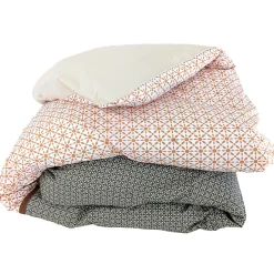 Linnea Housse de couette 240x220 cm percale coton GABIN marron