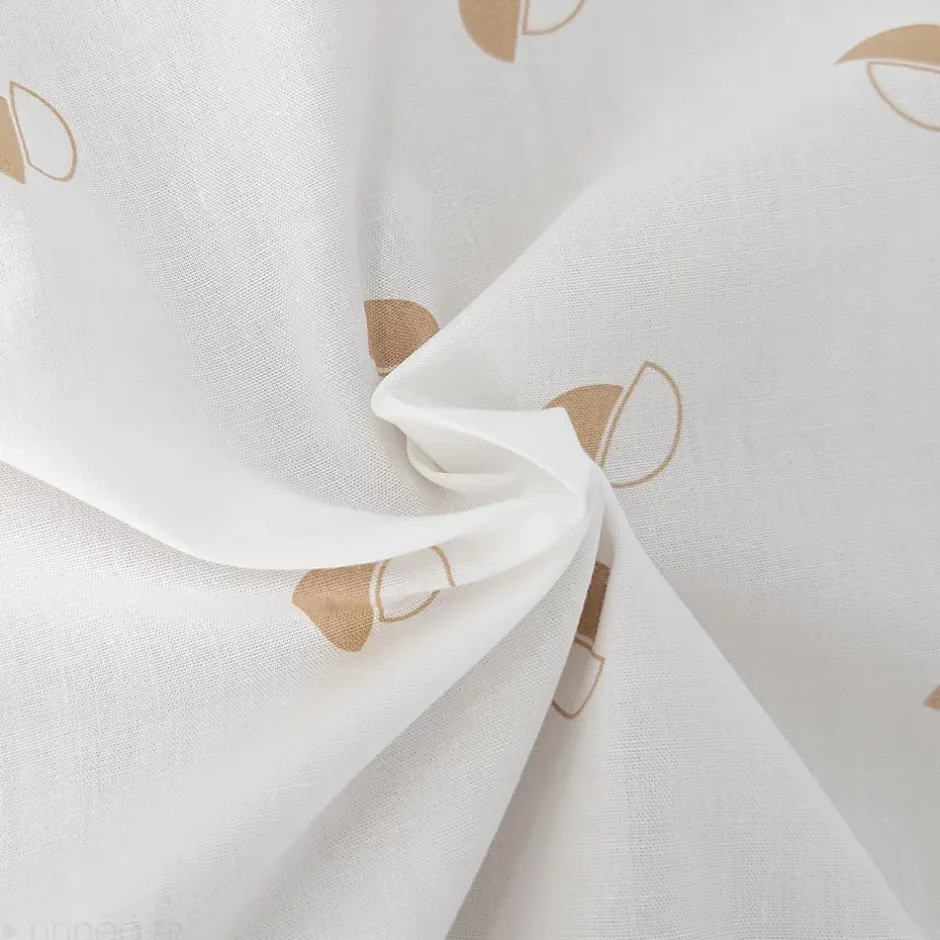 Linnea Housse de couette 280x240 cm percale coton ALEX marron Moka Discount