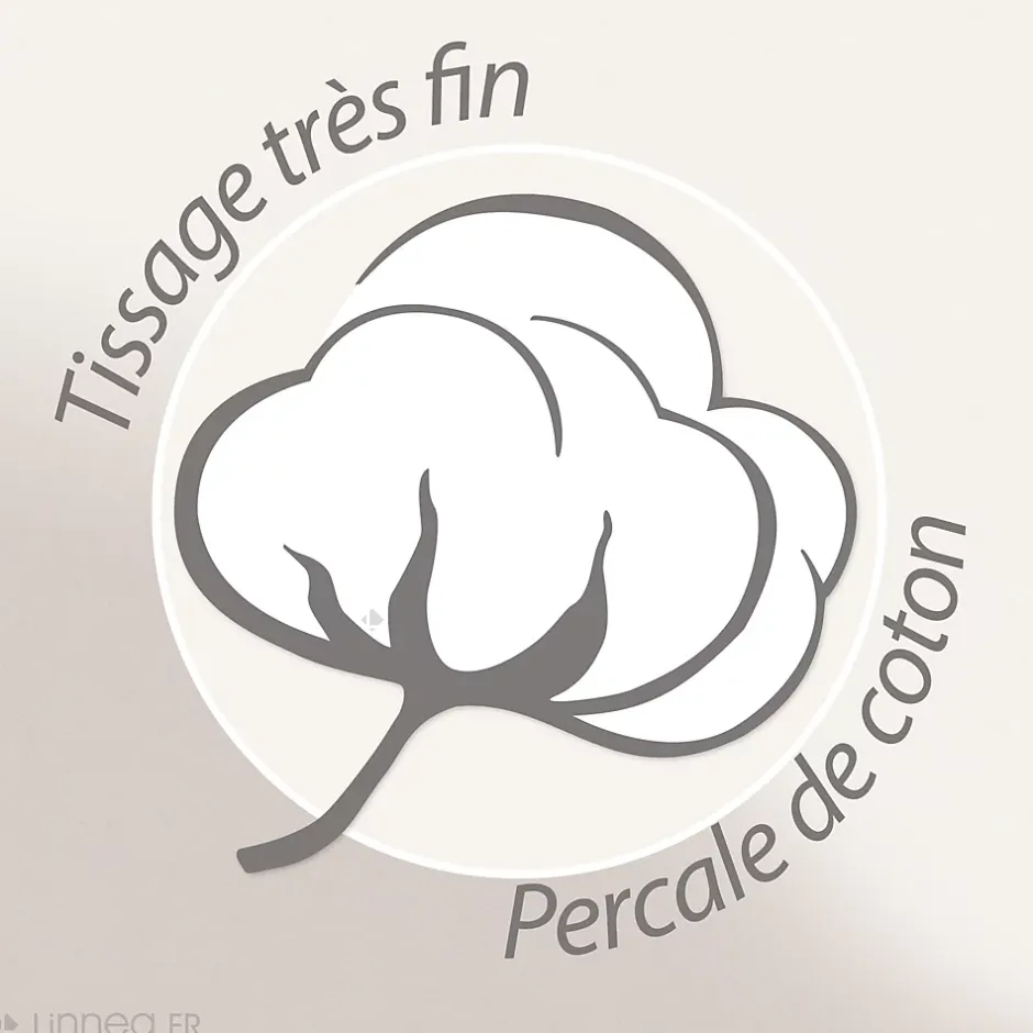 Linnea Housse de couette 280x240 cm percale coton ALEX marron Moka Discount
