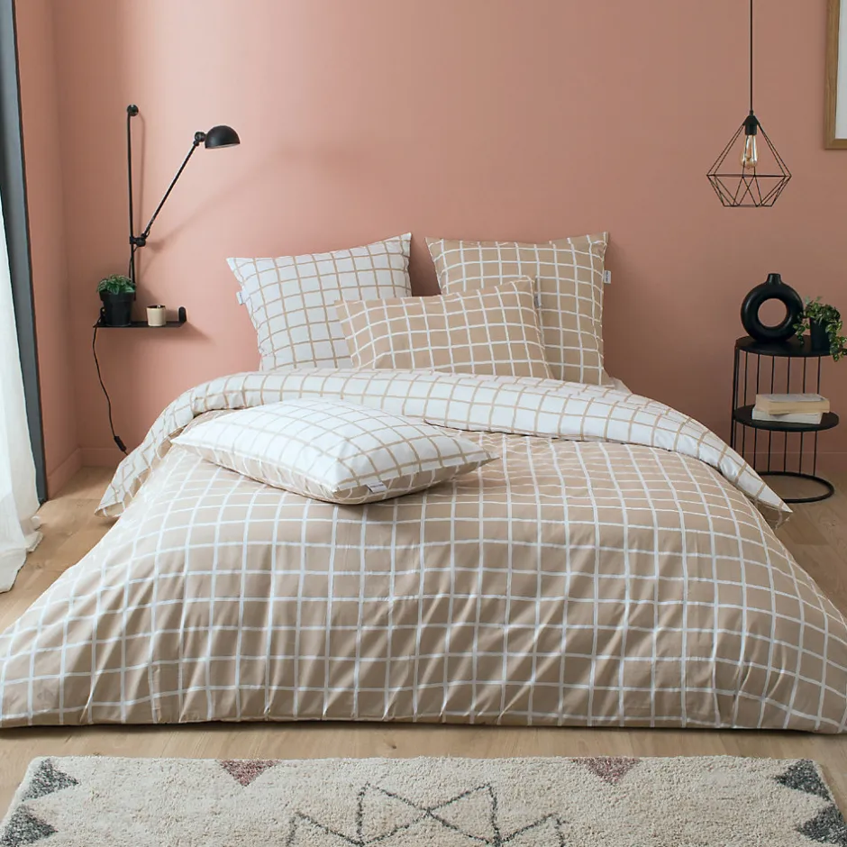 Linnea Housse de couette 200x200 cm percale coton DDM MAX Beige