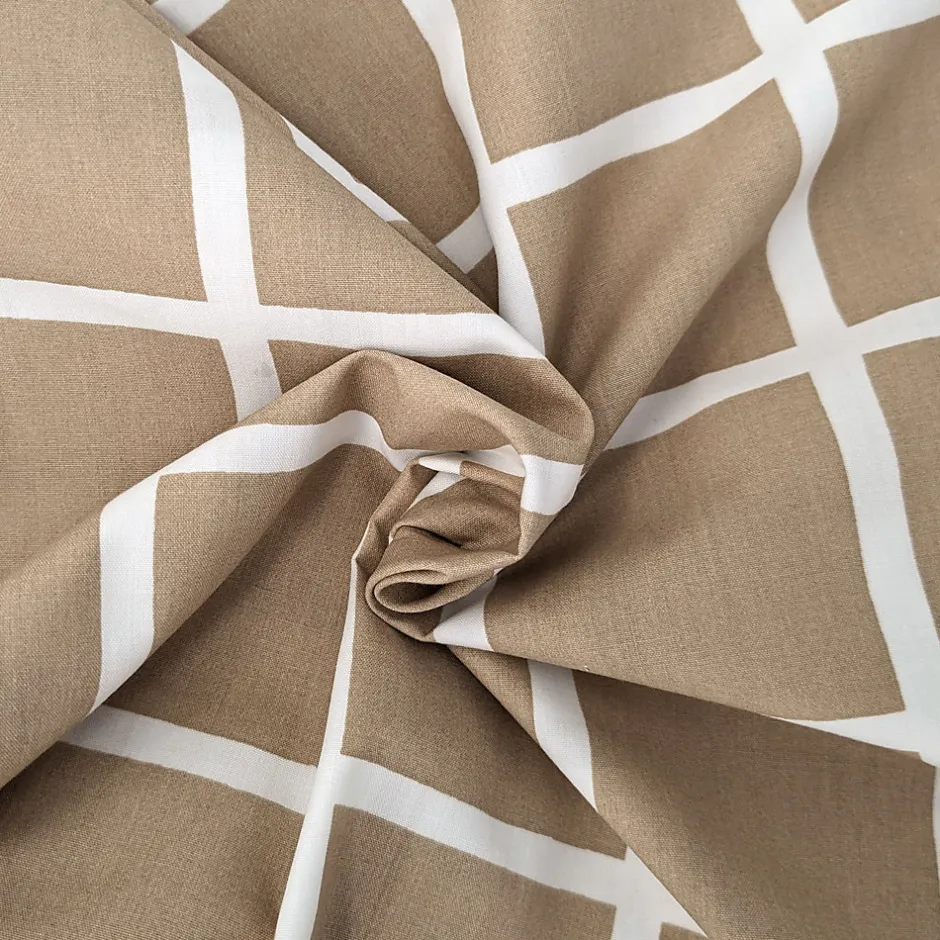 Linnea Housse de couette 200x200 cm percale coton DDM MAX Beige