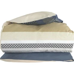 Linnea Housse de couette 140x200 cm percale coton MARLOW acier
