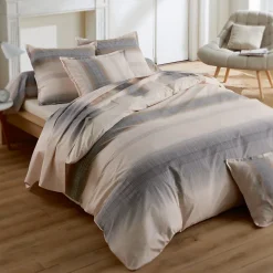 Linnea Housse de couette 300x240 cm percale coton ESTEBAN Beige Outlet