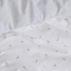 Linnea Housse de couette 140x200 cm percale coton ALEX gris Nuage Sale