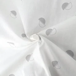 Linnea Housse de couette 140x200 cm percale coton ALEX gris Nuage Sale