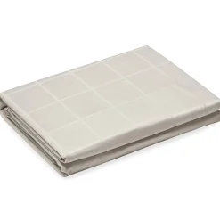 Linnea Housse de couette 280x240 cm satin CONCERTO carreaux beige Lin Best