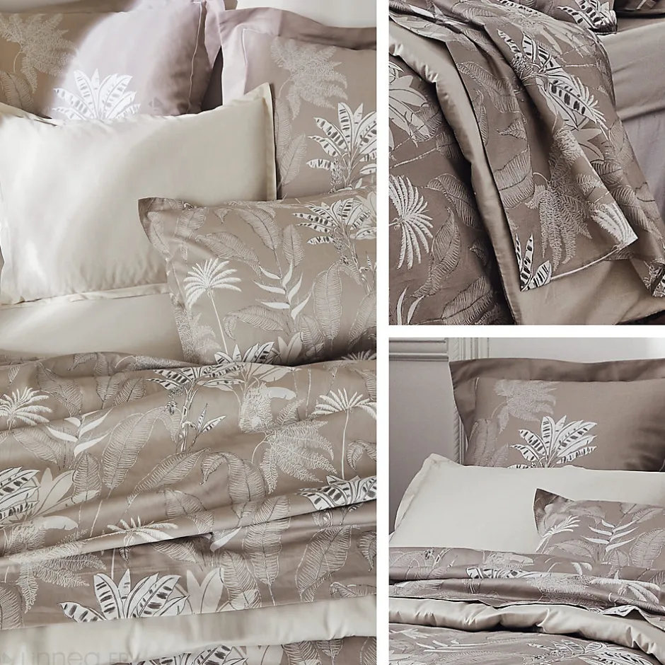 Linnea Housse de couette 240x220 cm satin de coton CAYENNE beige ficelle