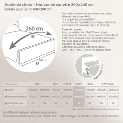 Linnea Housse de couette 260x240 cm Satin de coton ODEON Marron clair Sale