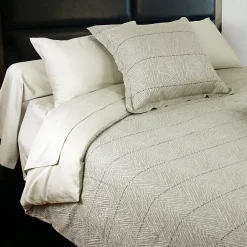 Linnea Housse de couette 260x240 cm Satin de coton ODEON Marron clair Sale