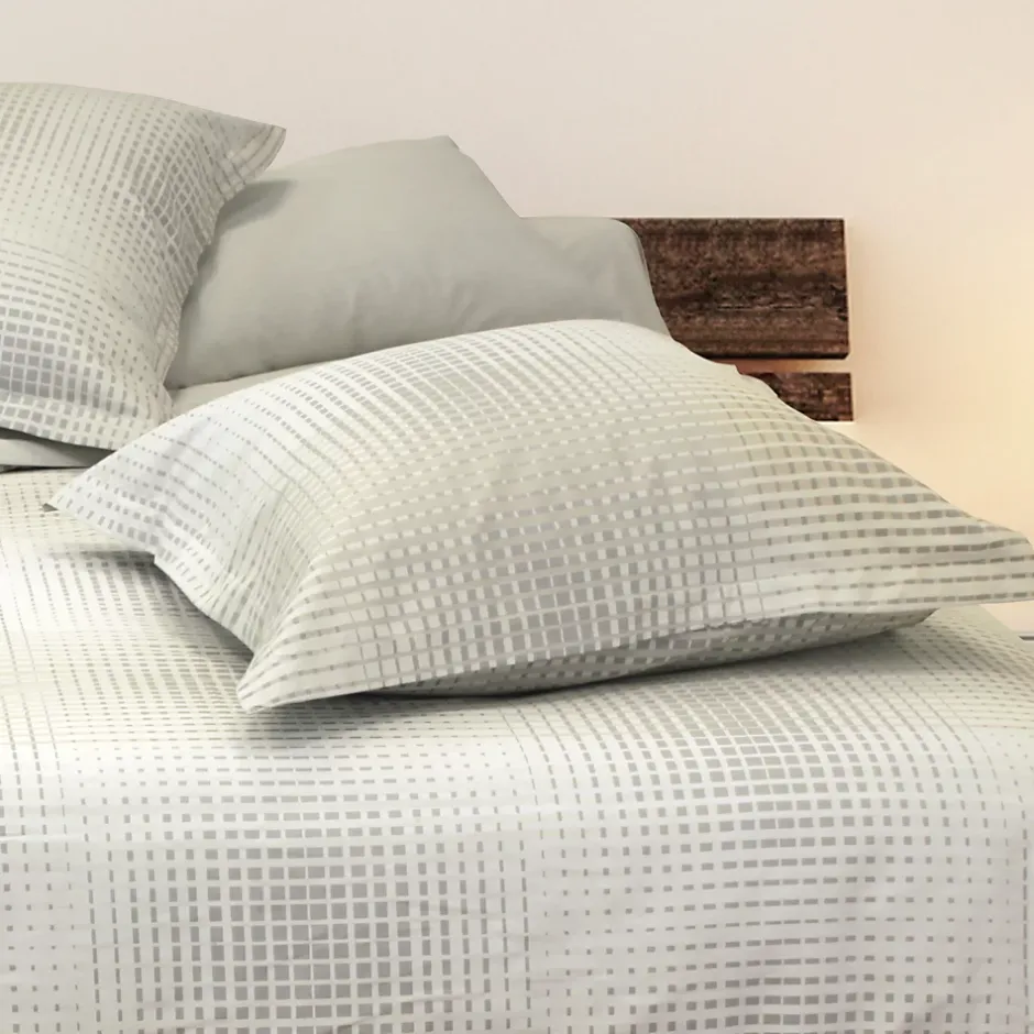 Linnea Housse de couette 240x220 cm Satin de coton CONCORDE Gris clair Outlet