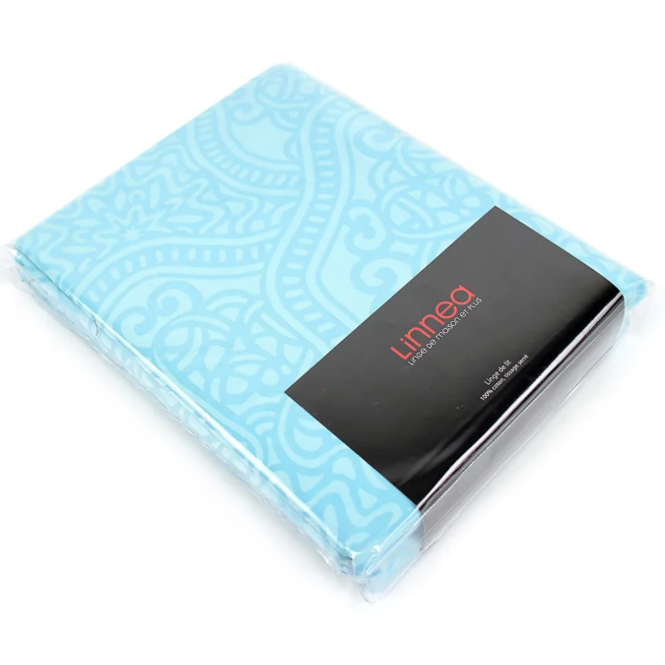 Linnea Housse de couette 240x220 cm Satin de coton PANTHEON Bleu clair