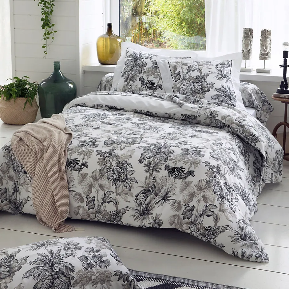 Linnea Housse de couette 140x200 cm satin de coton SAVANE blanc