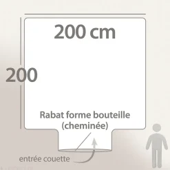 Linnea Housse de couette 200x200 cm satin de coton GRAND HÔTEL blanc