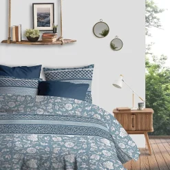 Atelier Du Coton Housse de couette 240x220 Debby + 2 taies coton bio 57 fils