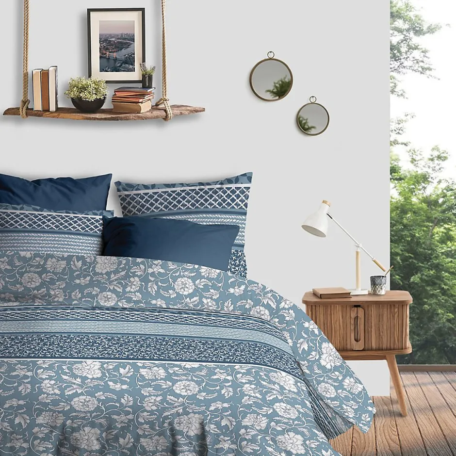 Atelier Du Coton Housse de couette 240x220 Debby + 2 taies coton bio 57 fils