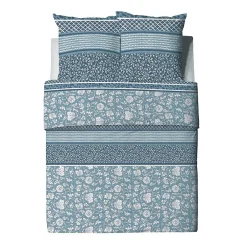 Atelier Du Coton Housse de couette 240x220 Debby + 2 taies coton bio 57 fils