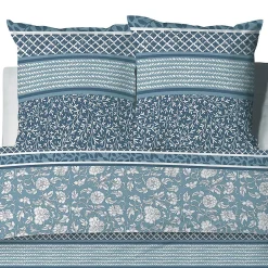 Atelier Du Coton Housse de couette 240x220 Debby + 2 taies coton bio 57 fils