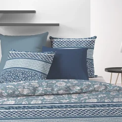 Atelier Du Coton Housse de couette 260x240 Debby + 2 taies coton bio 57 fils