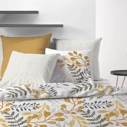 Atelier Du Coton Housse de couette 260x240 Eloa + 2 taies coton bio 57 fils Clearance