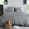 Atelier Du Coton Housse de couette 260x240 GEO + 2 taies coton 57 fils Outlet