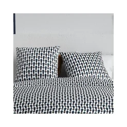 Atelier Du Coton Housse de couette 260x240 GEO + 2 taies coton 57 fils Outlet