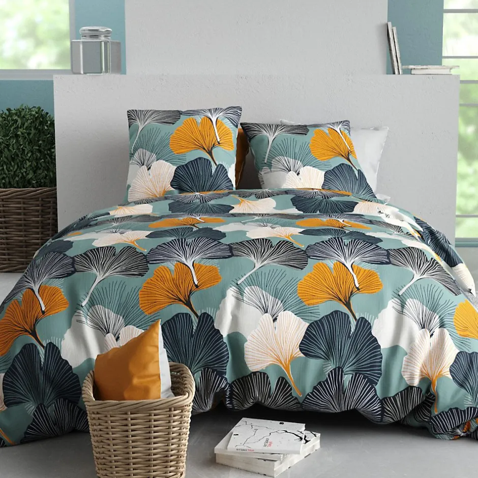 Atelier Du Coton Housse de couette 240x220 GINK + 2 taies coton 57 fils