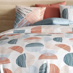 Atelier Du Coton Housse de couette 240x220 Halley + 2 taies coton 57 fils