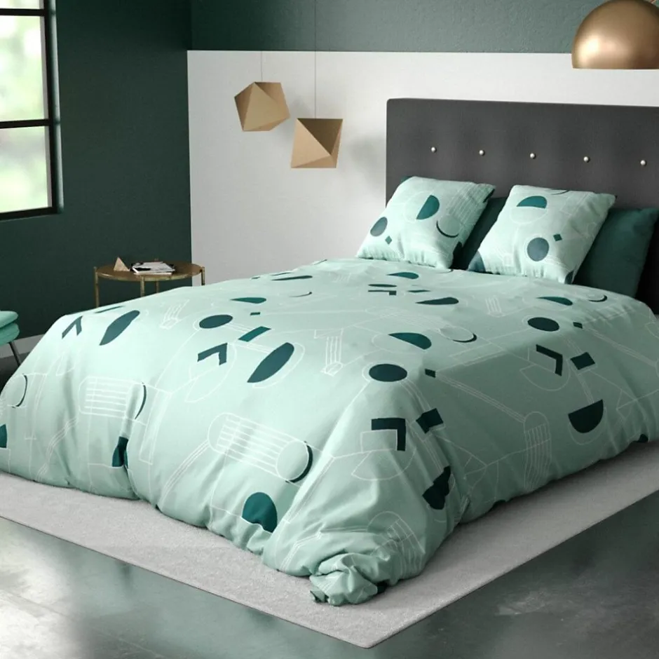Atelier Du Coton Housse de couette 260x240 HAWAK + 2 taies microfibre