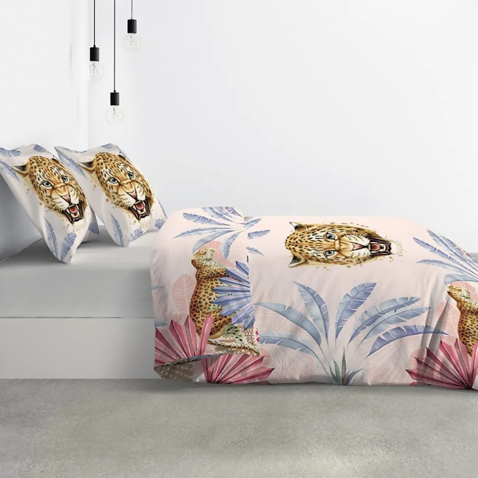 Atelier Du Coton Housse de couette 260x240 JAVA + 2 taies coton 57 fils Hot