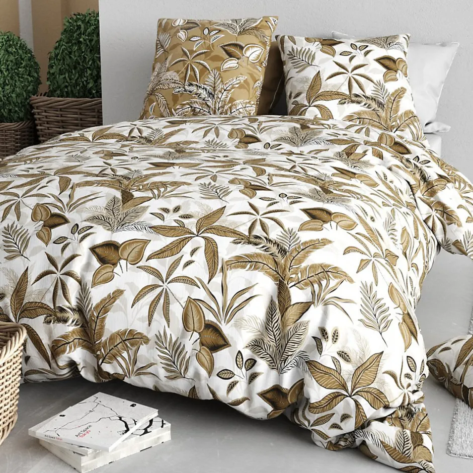 Atelier Du Coton Housse de couette 260x240 KAHONI + 2 taies coton 57 fils Hot