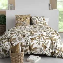 Atelier Du Coton Housse de couette 240x220 KAHONI + 2 taies coton 57 fils Online