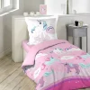 Douceur D'Intérieur Housse de couette 140x200 Licorne + 1 taie coton