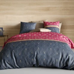 Atelier Du Coton Housse de couette 240x220 Lily + 2 taies 100% coton 57 fils