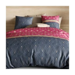 Atelier Du Coton Housse de couette 260x240 Lily + 2 taies 100% coton 57 fils