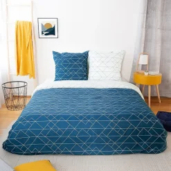 Cote Deco Housse de couette 240x220 List + 2 taies microfibre