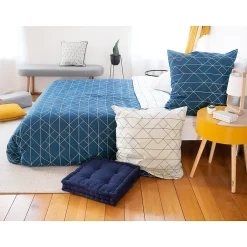 Cote Deco Housse de couette 240x220 List + 2 taies microfibre