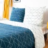 Cote Deco Housse de couette 260x240 List + 2 taies microfibre