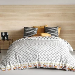 Atelier Du Coton Housse de couette 240x220 LOYA + 2 taies coton 57 fils