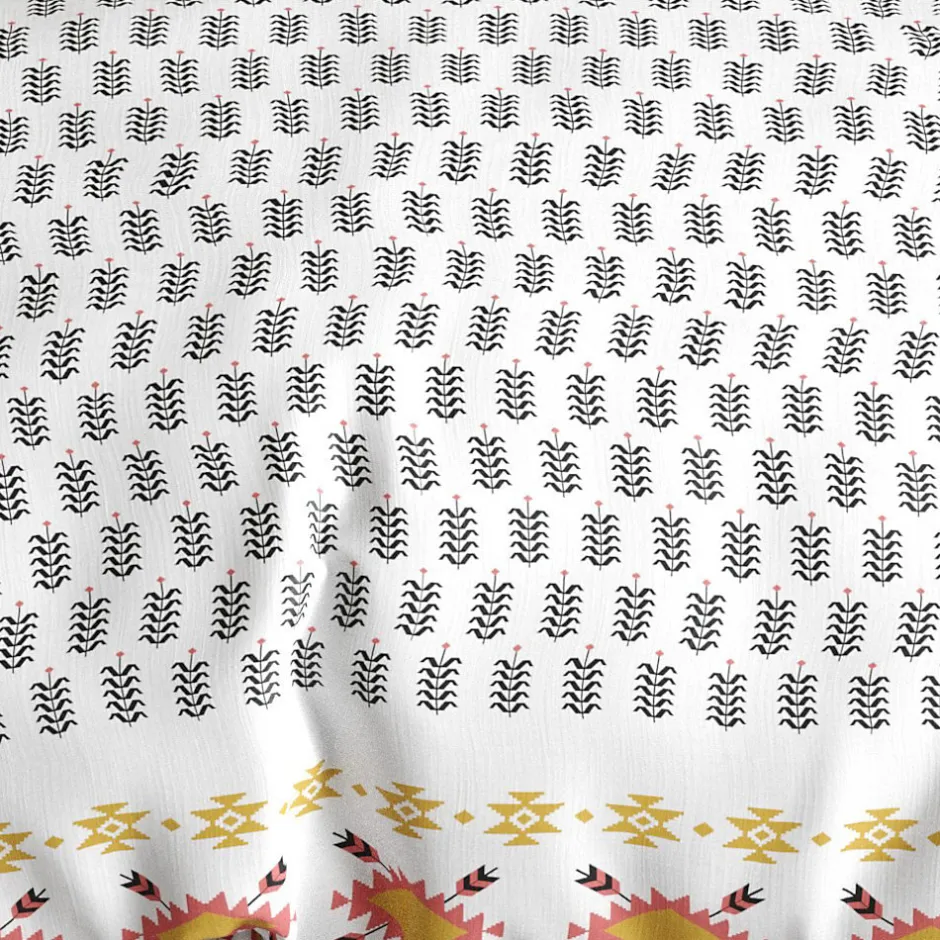 Atelier Du Coton Housse de couette 260x240 LOYA + 2 taies coton 57 fils Discount