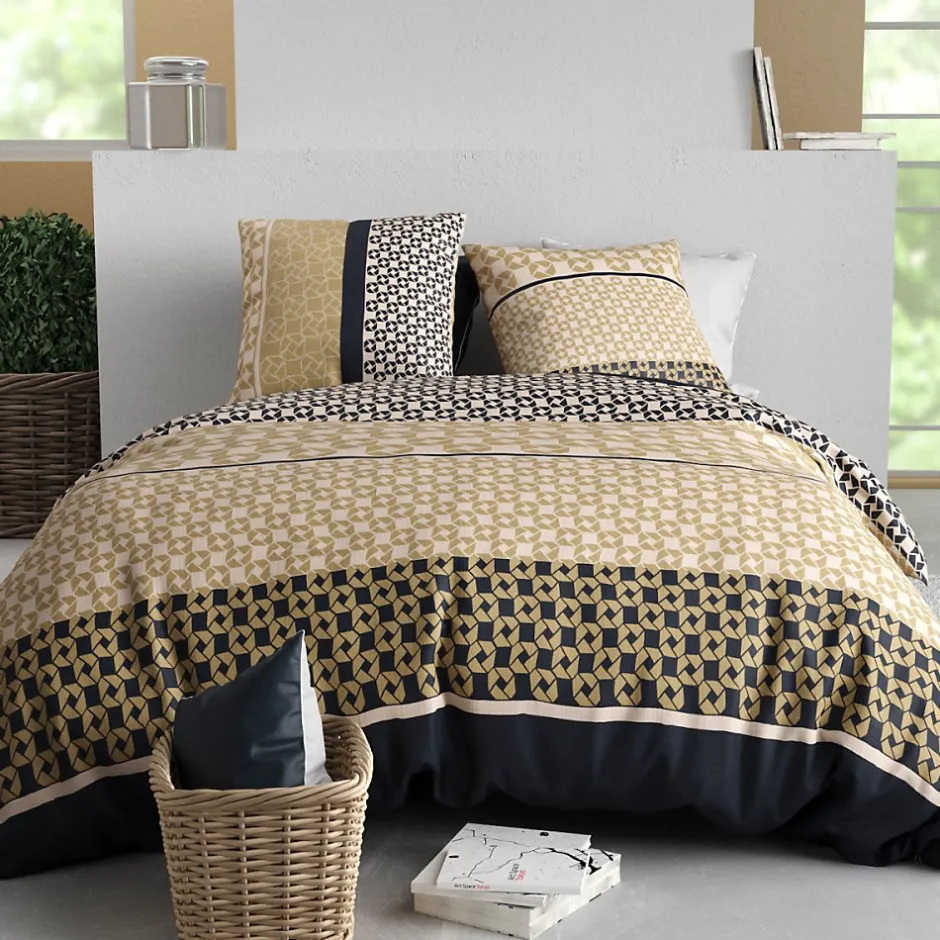 Atelier Du Coton Housse de couette 260x240 LUXORE + 2 taies coton 57 fils Best