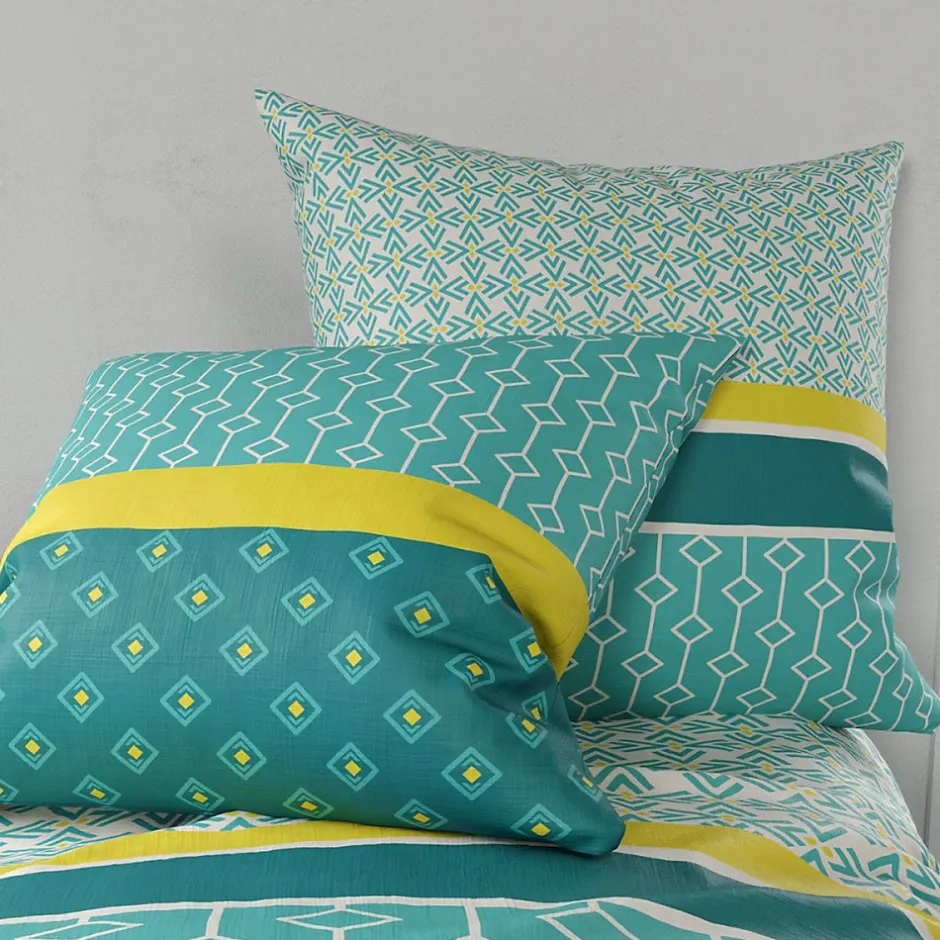 Atelier Du Coton Housse de couette 240x220 Malphite + 2 taies coton 57 fils