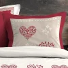 STOF Housse de couette 240x220 MODANE ROUGE + 2 taies coton 57 fils New