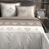 STOF Housse de couette 260x240 MODANE NATUREL + 2 taies coton 57 fils
