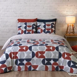 Atelier Du Coton Housse de couette 260x240 MOON + 2 taies coton 57 fils
