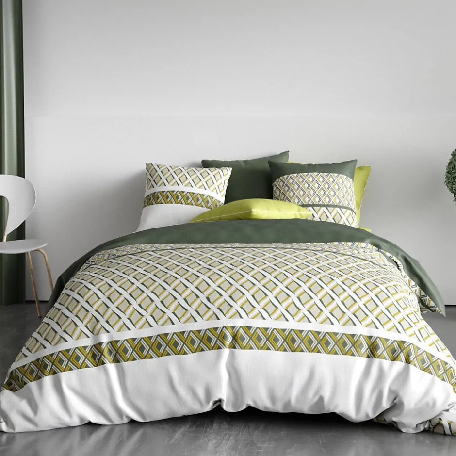 Atelier Du Coton Housse de couette 260x240 NAYAA + 2 taies coton 57 fils Online